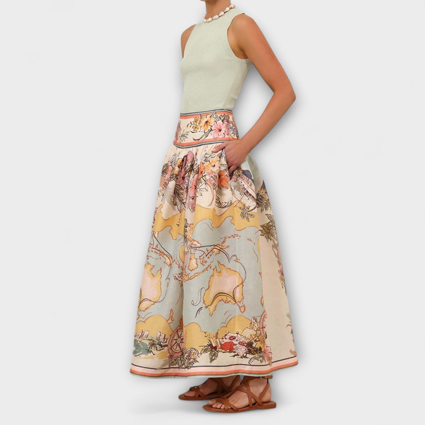 Elegant Vintage A-Line Mini Skirt