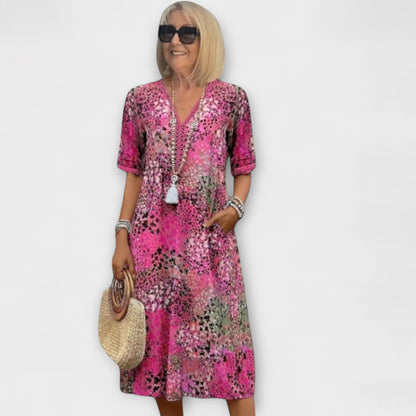 Flower Dress - Elegant and Comfortable
