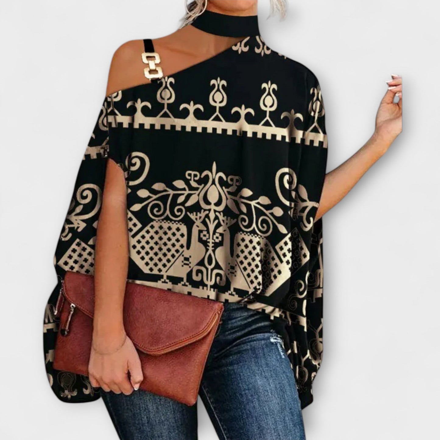 Off-Shoulder Women's Shirt - Comfortable and Elegant for Any Occasion