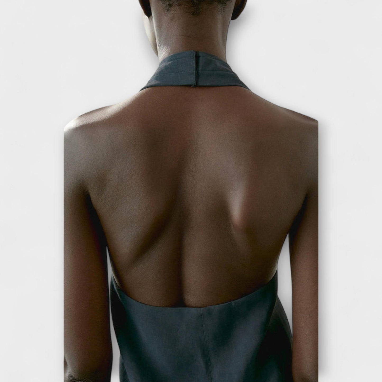 Blue Top with Back Cut-Out - Elegance and Comfort in Summer
