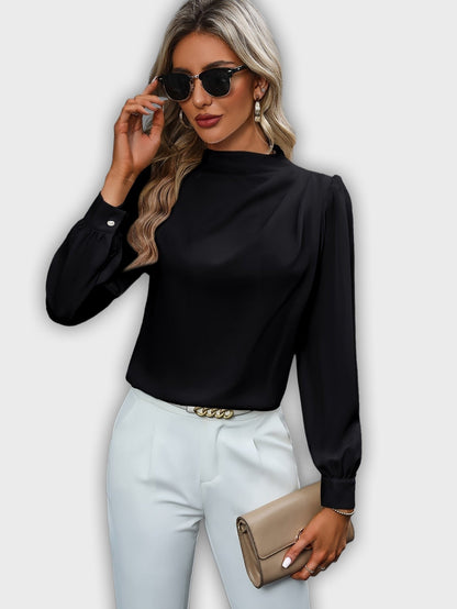 Elegant Shirt with High Collar