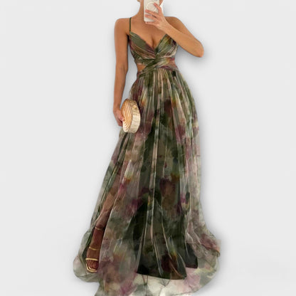 Elegant Maxi Dress Made of Lightweight Mesh
