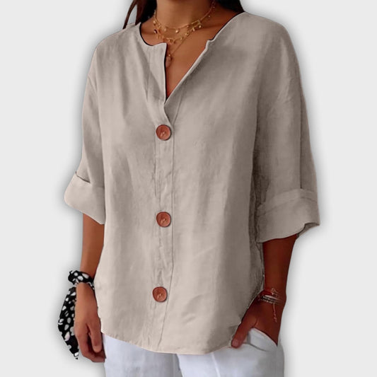 Loose and Elegant Linen Shirt for Summer