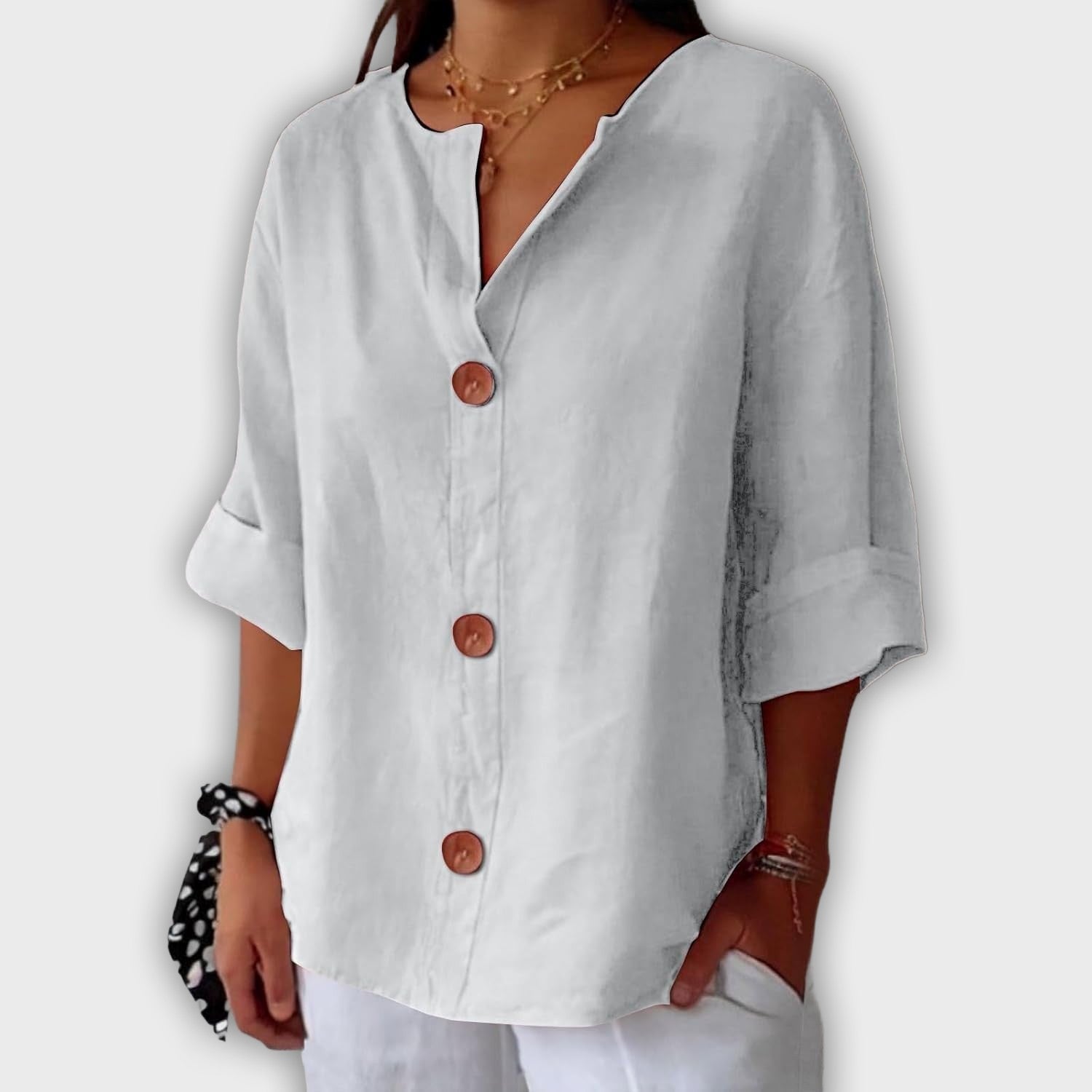 Loose and Elegant Linen Shirt for Summer