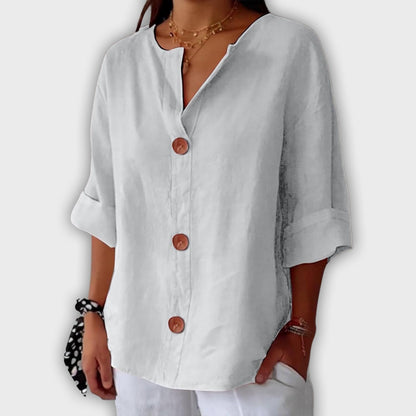 Loose and Elegant Linen Shirt for Summer
