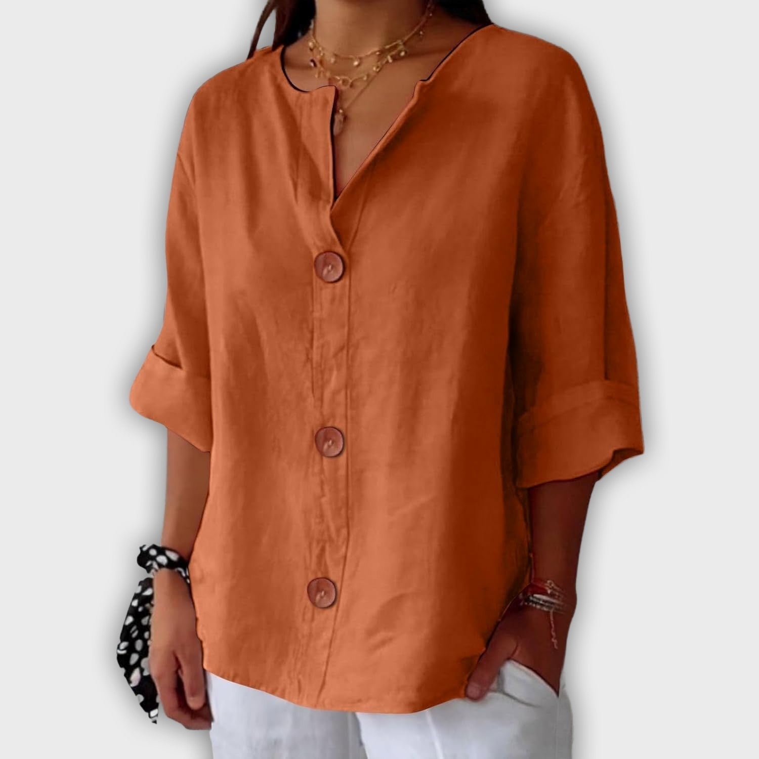 Loose and Elegant Linen Shirt for Summer