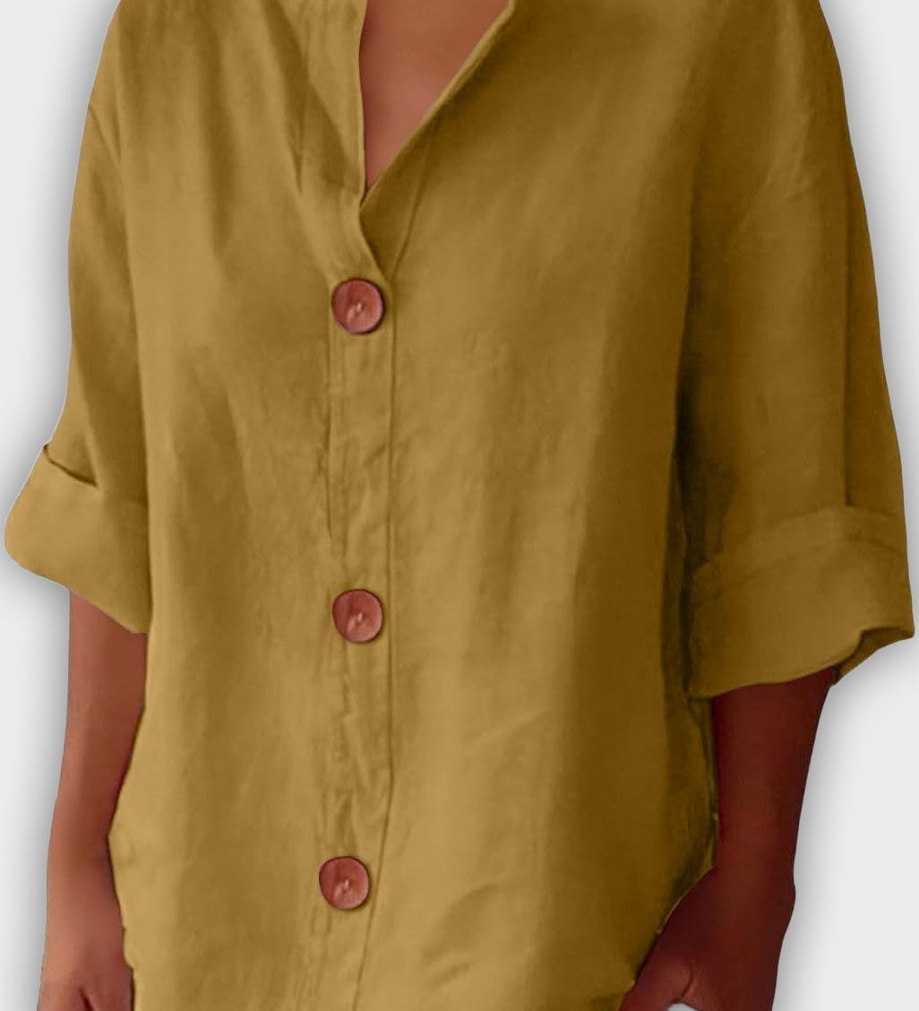 Loose and Elegant Linen Shirt for Summer