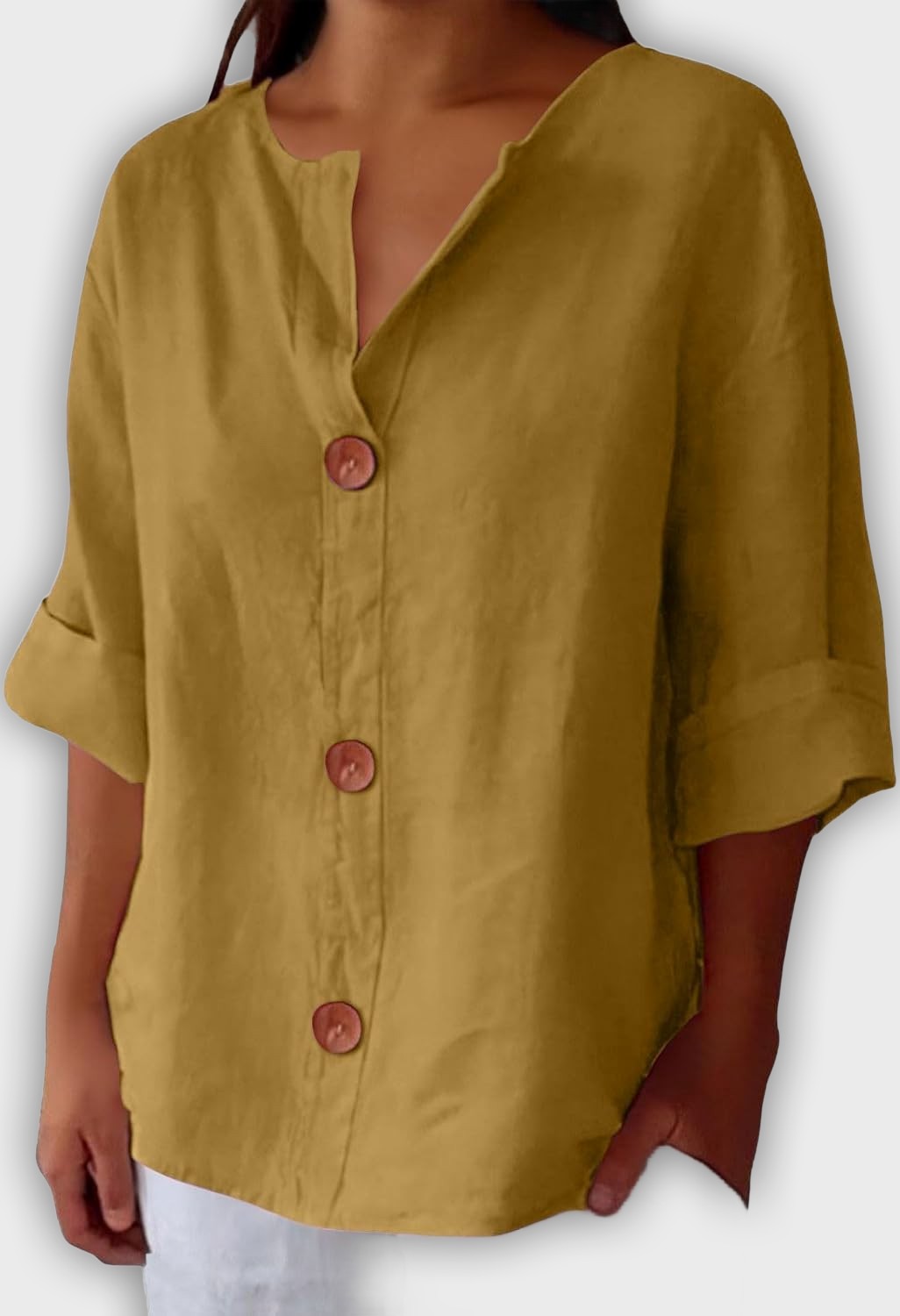 Loose and Elegant Linen Shirt for Summer