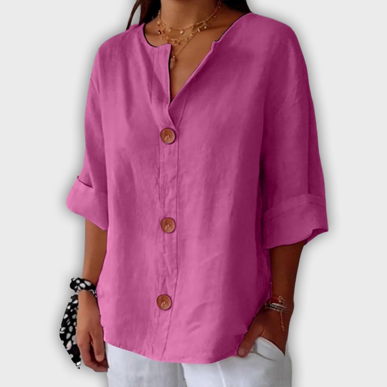 Loose and Elegant Linen Shirt for Summer