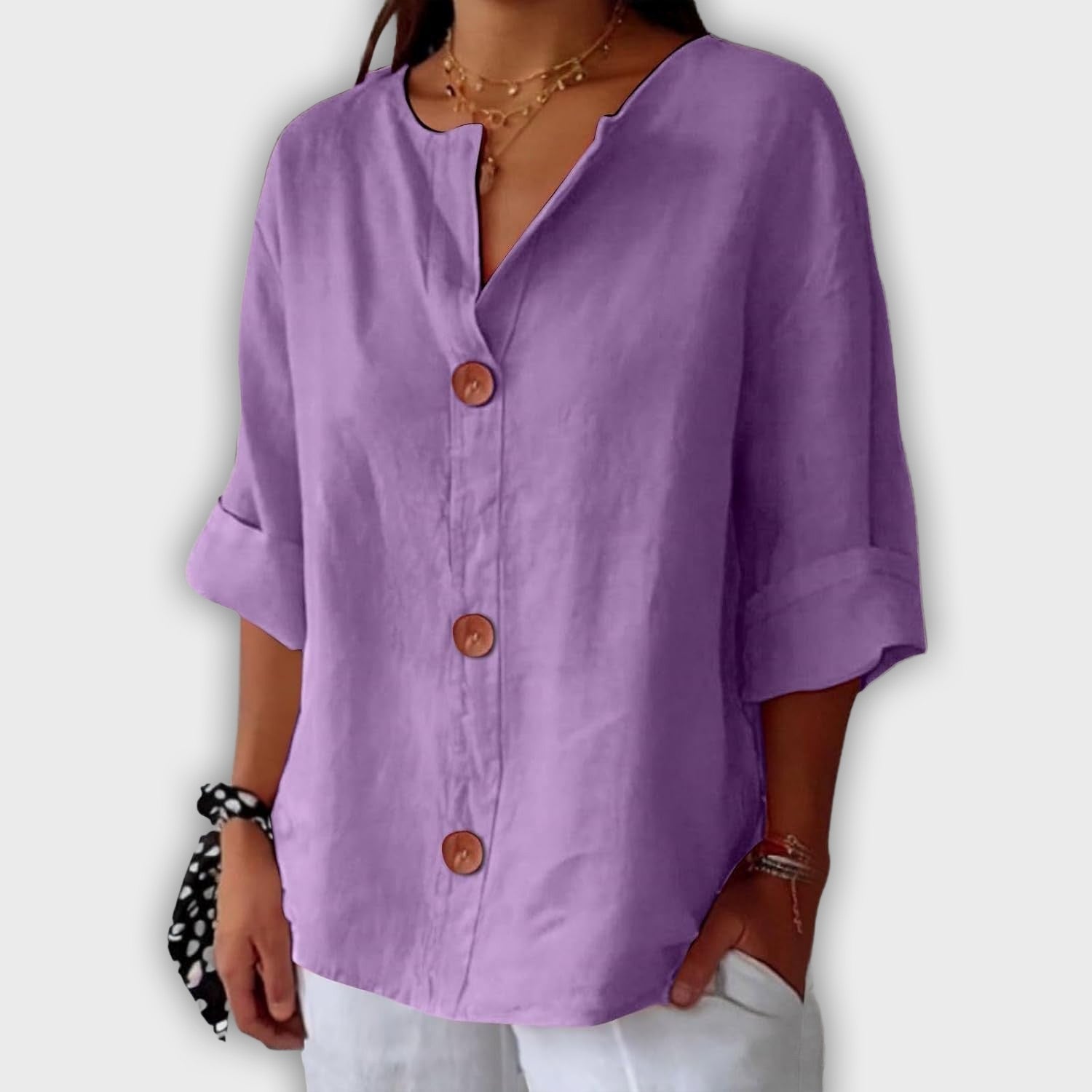 Loose and Elegant Linen Shirt for Summer