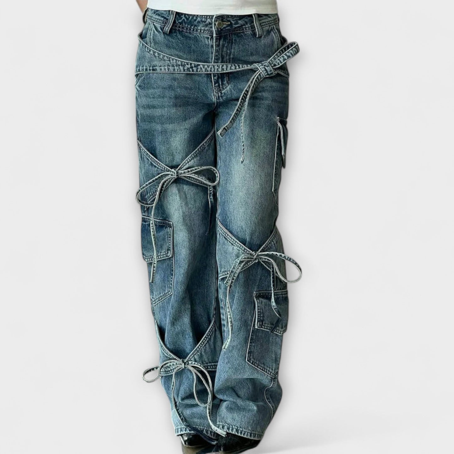 Denim Jeans with Decorative Details