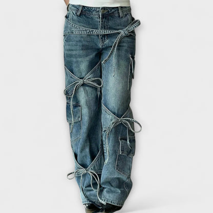 Denim Jeans with Decorative Details