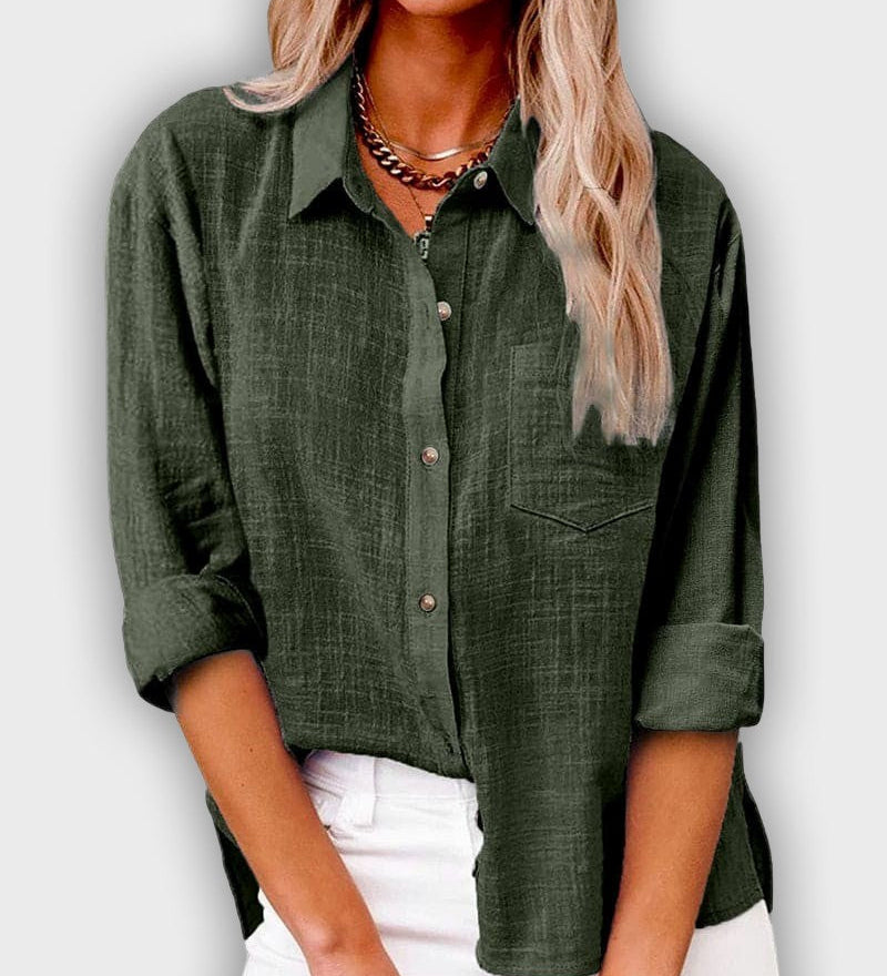 Women's Long Sleeve Lycra Shirt in Dark Blue