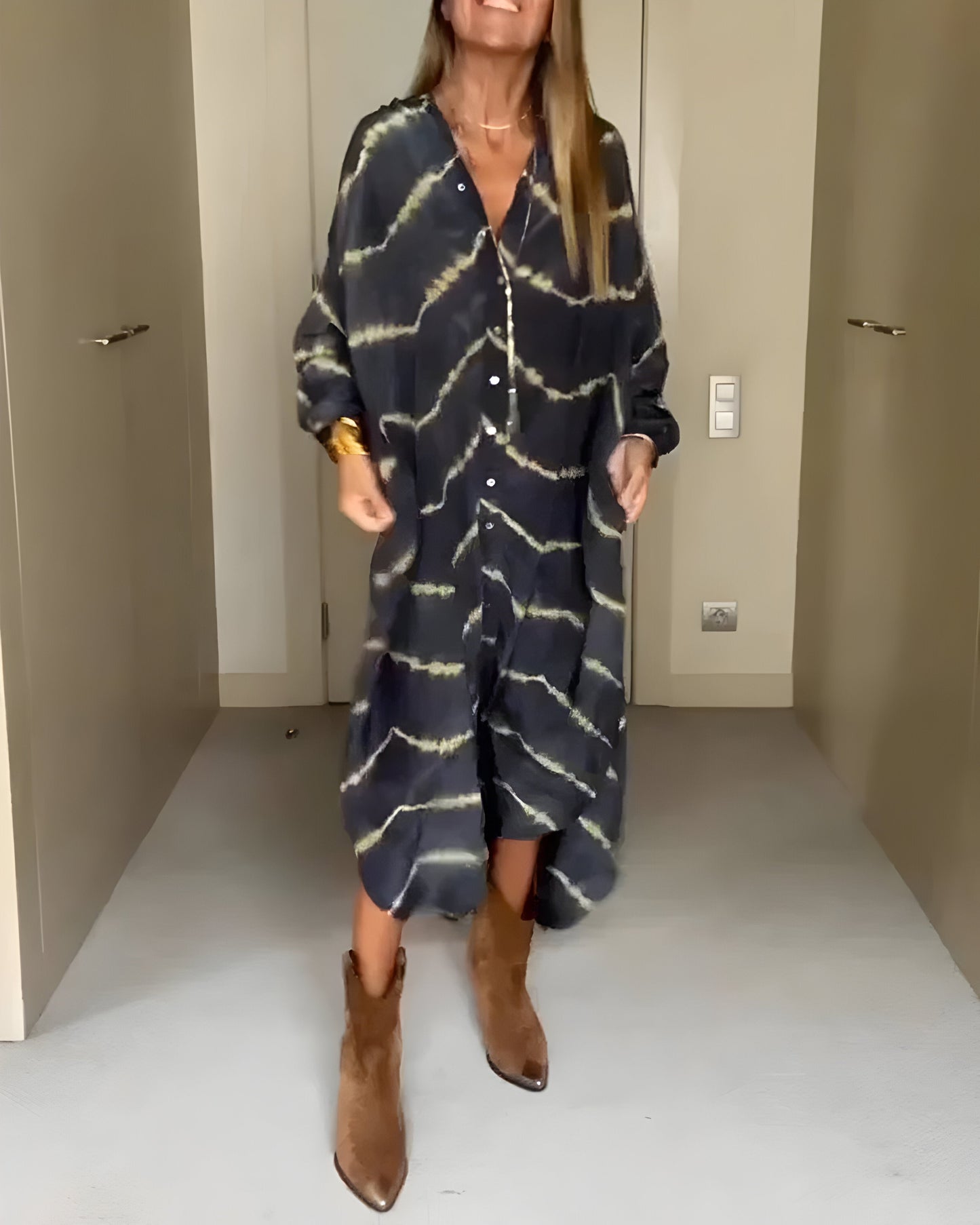 Julia™ | Bohemian Maxi Dress with Stripes