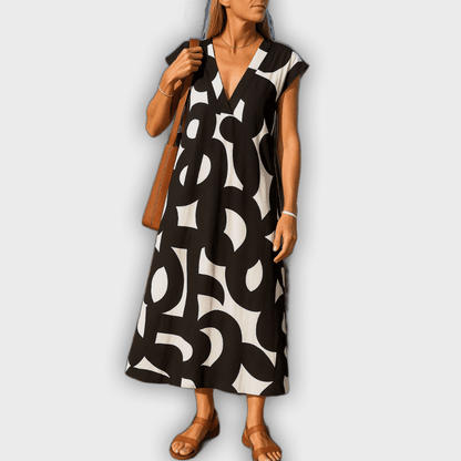 Cecilia™ Light and Feminine V-Neck Dress