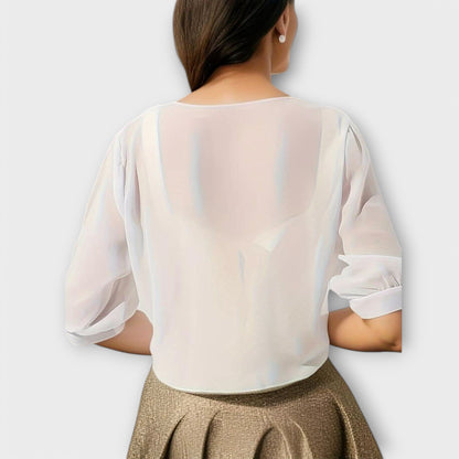 Olivia Open Front Shirt - Comfort and Elegance