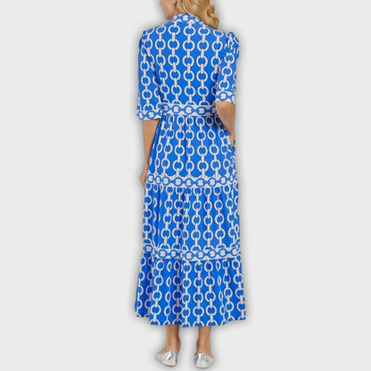 Midi dress with chain pattern