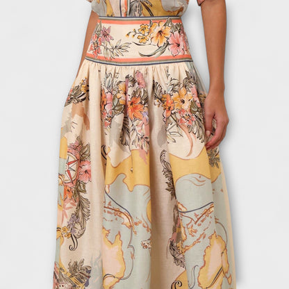 Elegant Vintage A-Line Mini Skirt