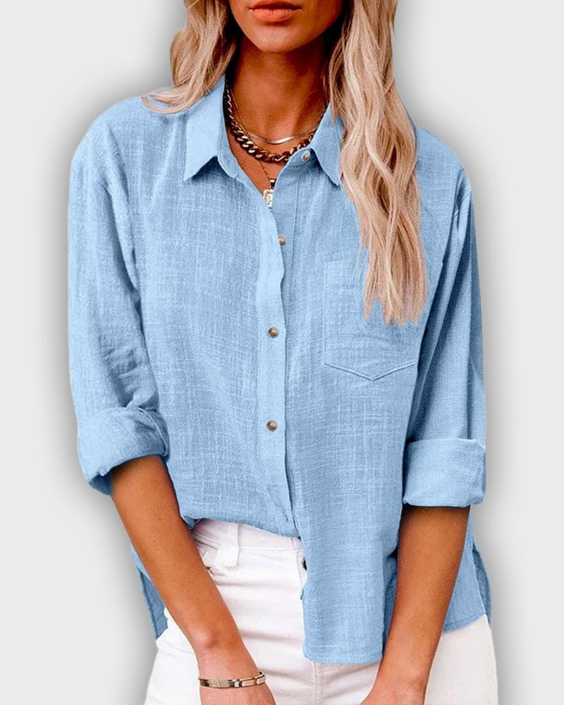 Women's Long Sleeve Lycra Shirt in Dark Blue