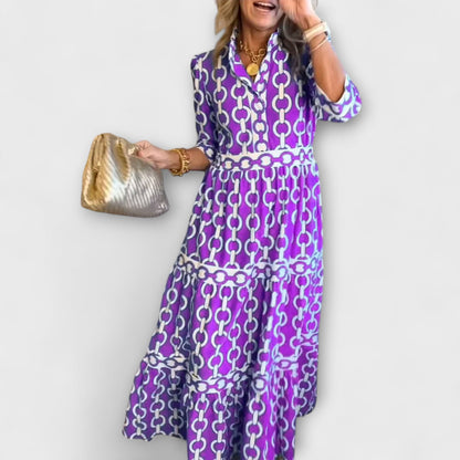 Midi Dresses with Chain Print