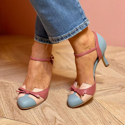 Belerosa | Colorful sandals with a tie and straps, with a rounded toe