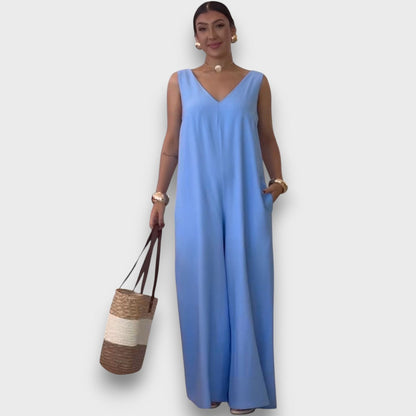Aubryn – Jump Suit with V-Neck