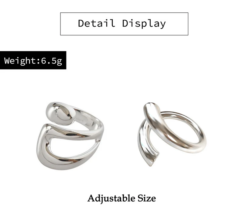 Adjustable Designer Ring Made of Stainless Steel