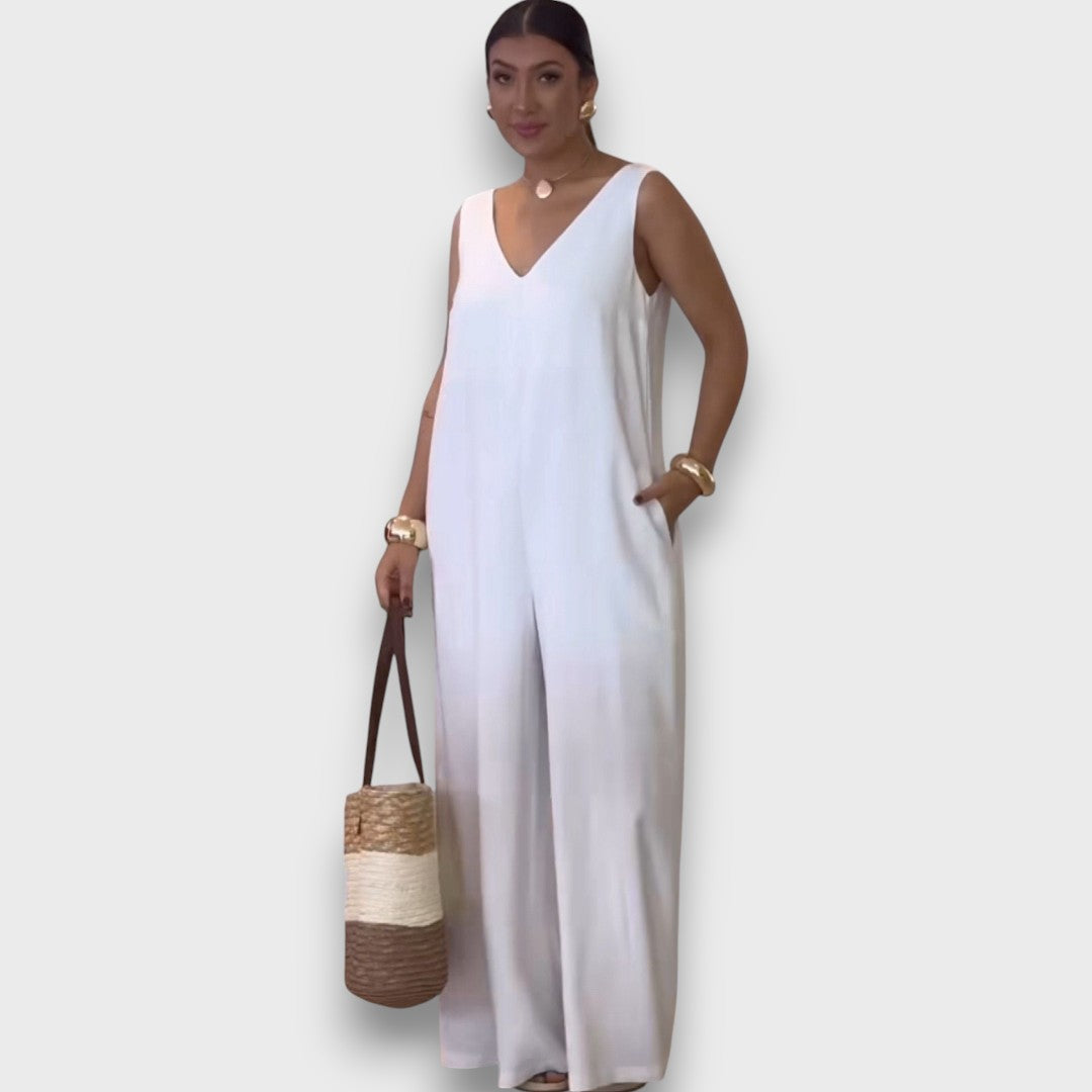 Aubryn – Jump Suit with V-Neck