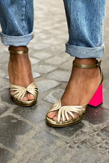 Miloviana | Classic Sandals with Ankle Strap and Open Toes