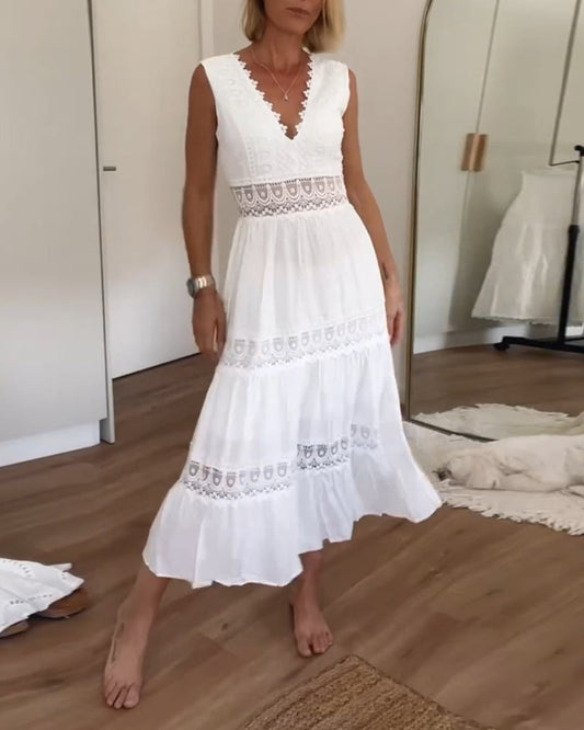 Lace Dresses with V-Neck (Almost Sold Out)