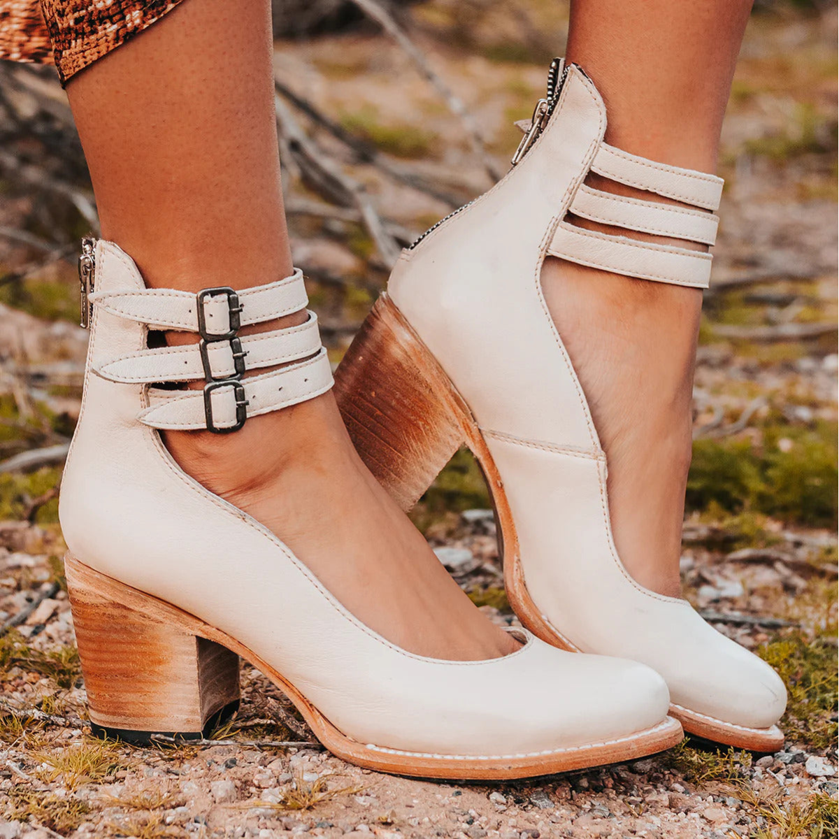 Ginabra™ | High Heels with Multiple Straps and Wide Heel