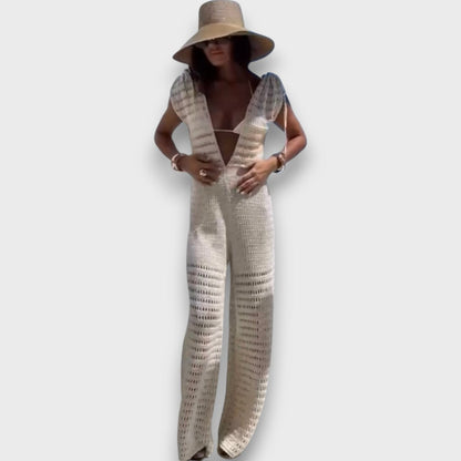 Aizlin – Summer Jumpsuit with Macrame Details