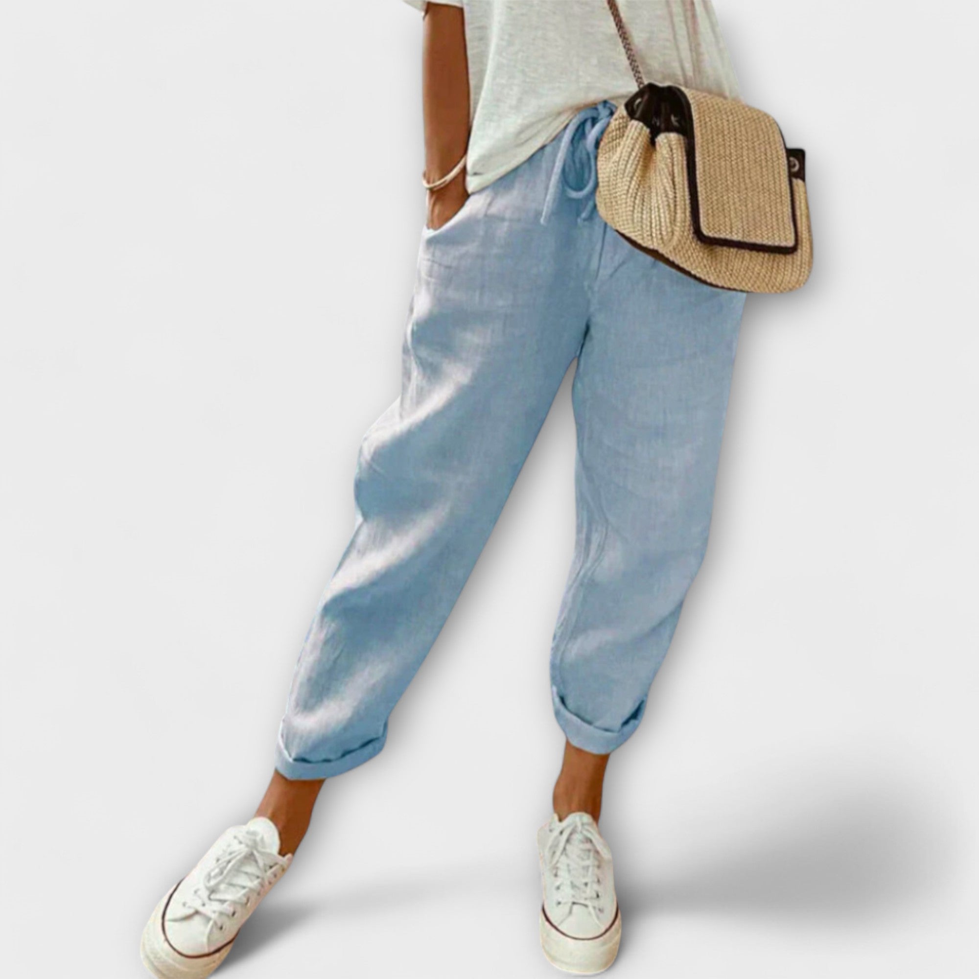 Linen Pants with a Relaxed Fit