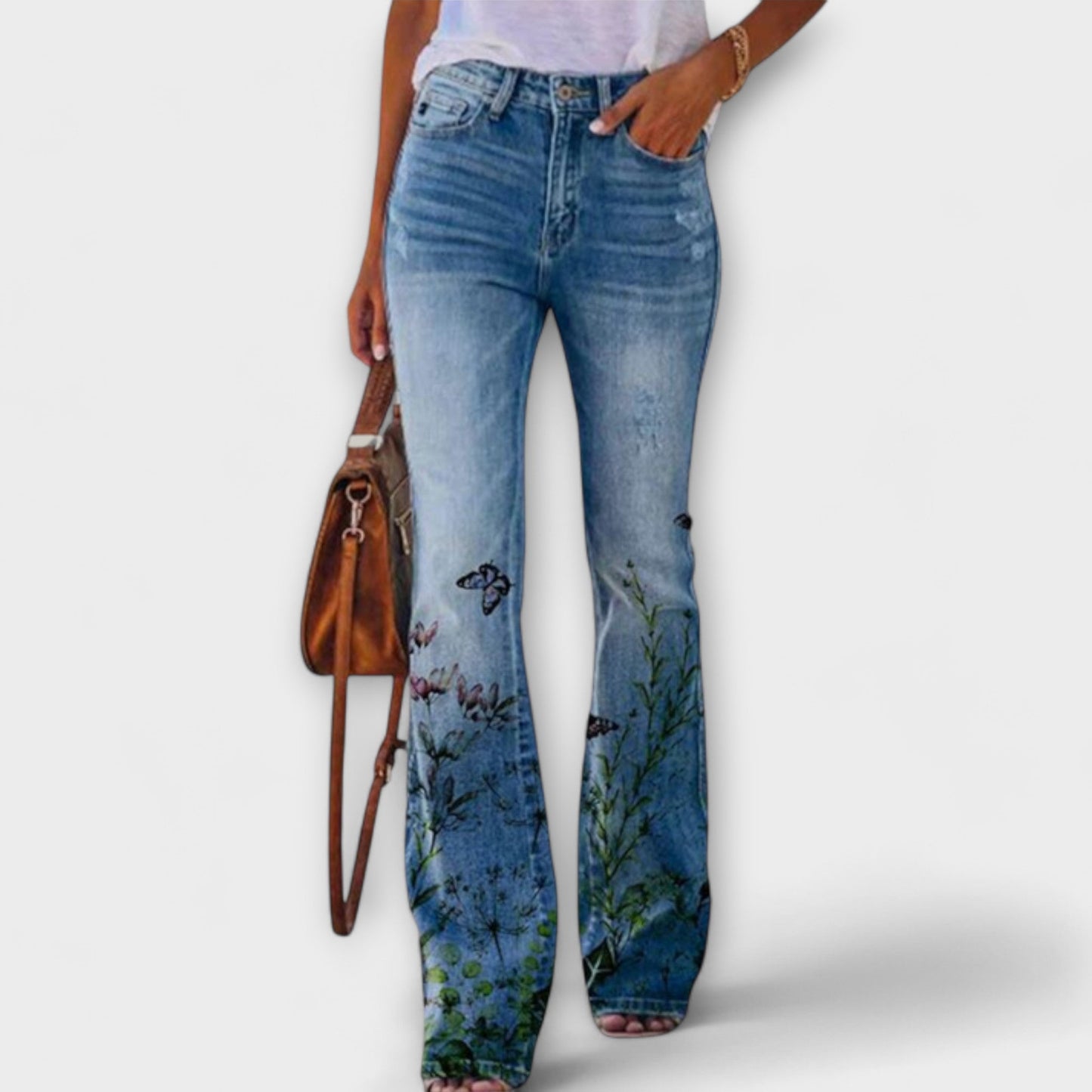 Wide Leg Pants with Floral Print and Maximum Comfort