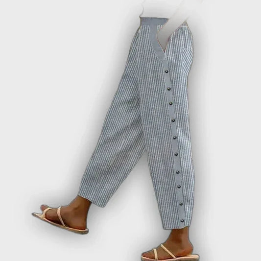 Lightweight Linen Pants with Stripes - Comfortable and Stylish