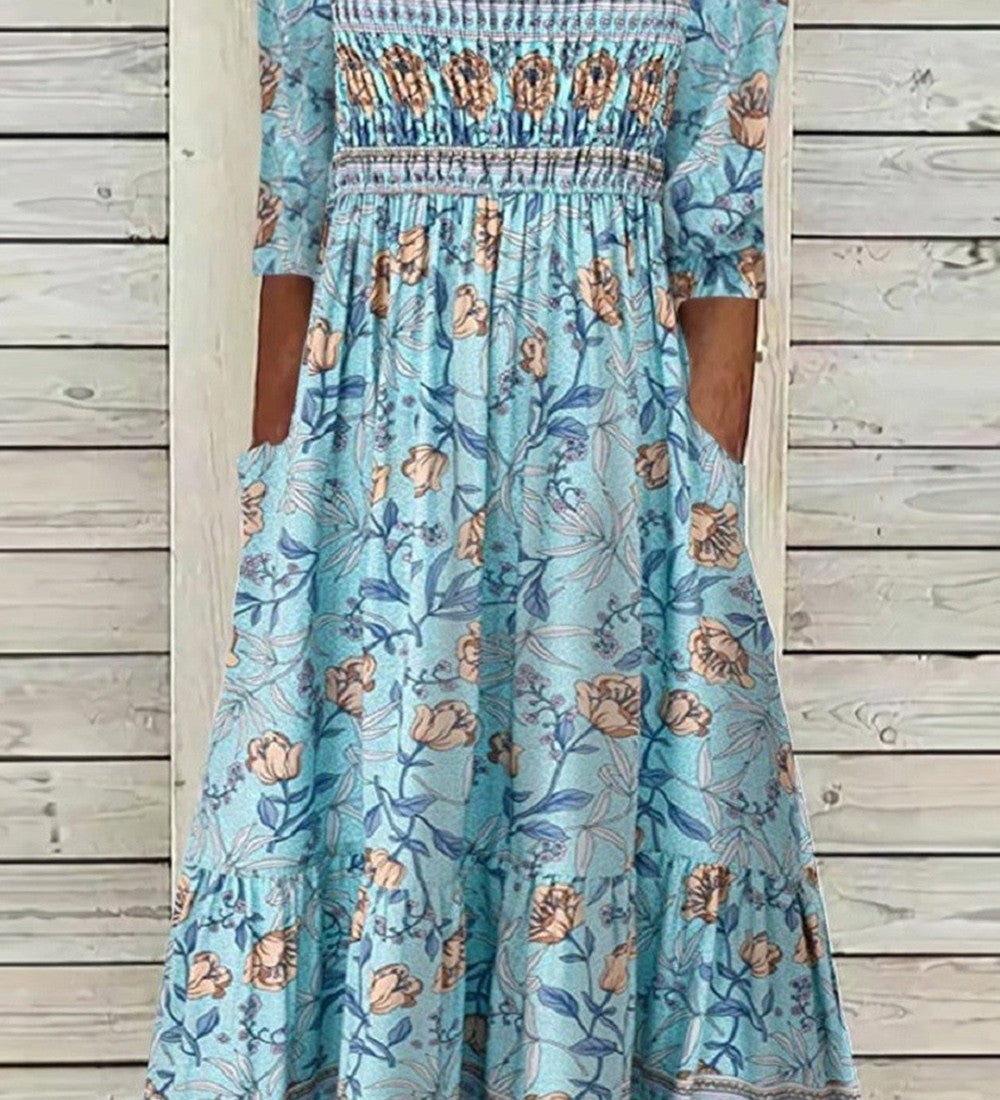 Darcy | Flowing Petal Dress with Elegant Tummy Coverage