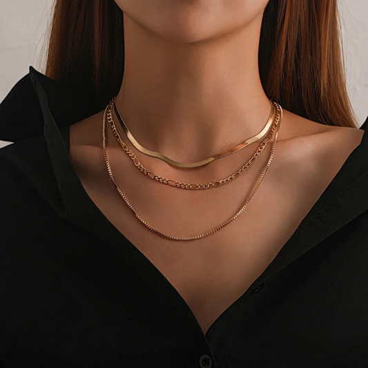 Vintage Layered Pendant - 3 Luxurious Pieces