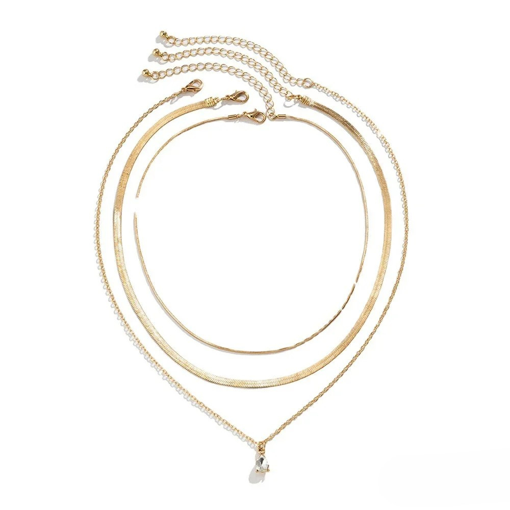Gold Pendant with Zirconia
