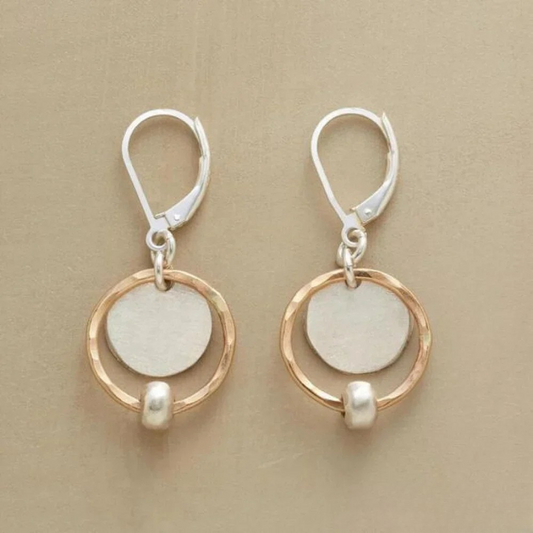 Vintage Pearl Earrings with Gold and Silver Coating