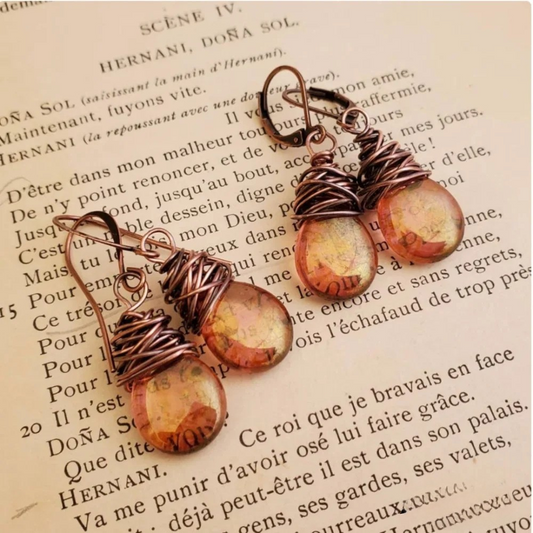 Boho Earrings with Sparkling Stones