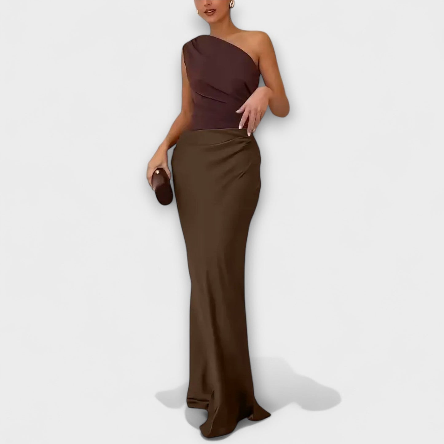 Asymmetric Maxi Dress with One Shoulder