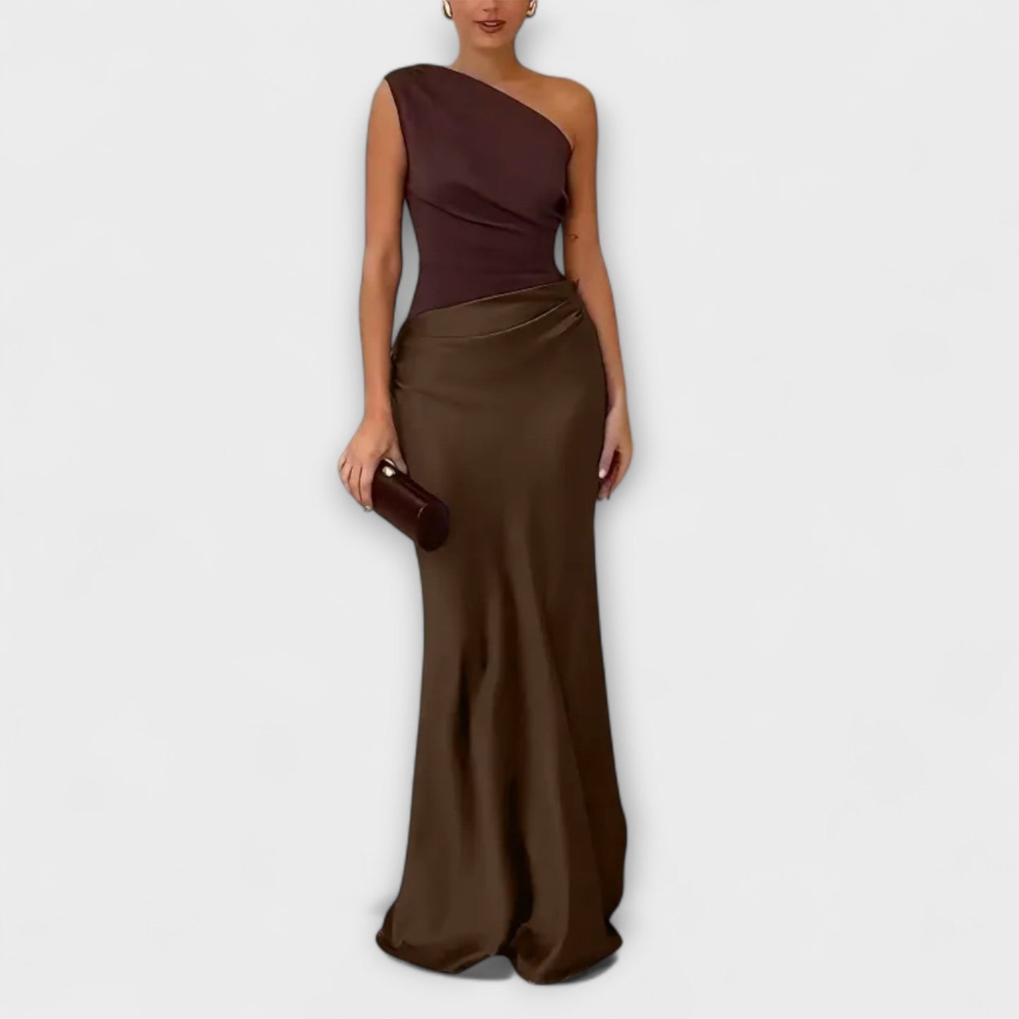 Asymmetric Maxi Dress with One Shoulder