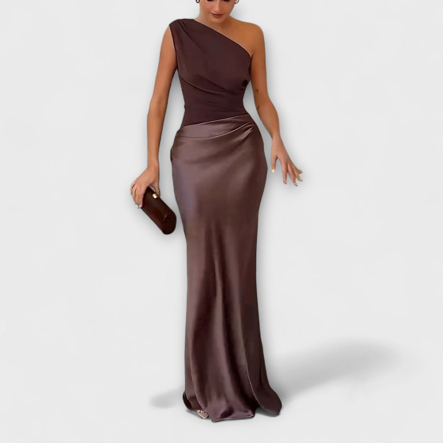 Asymmetric Maxi Dress with One Shoulder