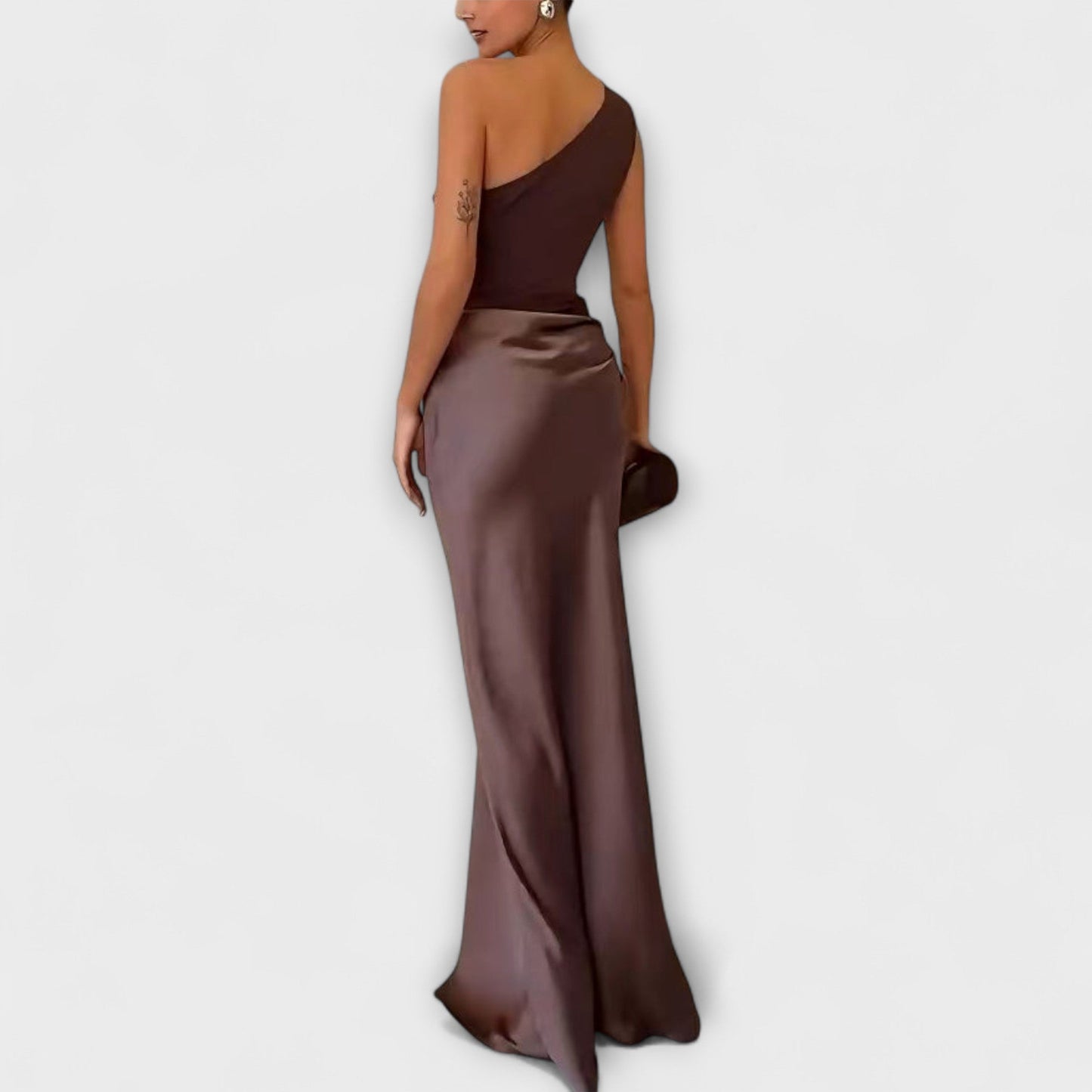Asymmetric Maxi Dress with One Shoulder