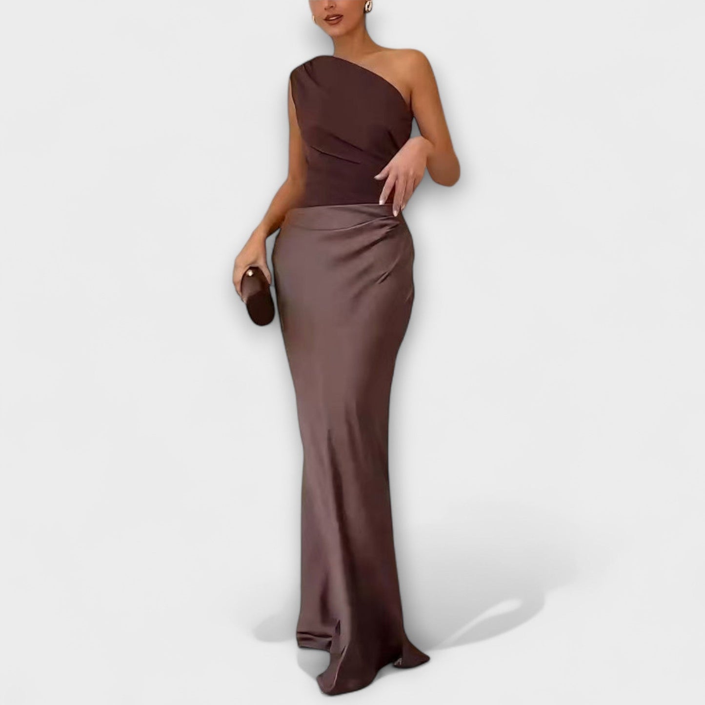 Asymmetric Maxi Dress with One Shoulder