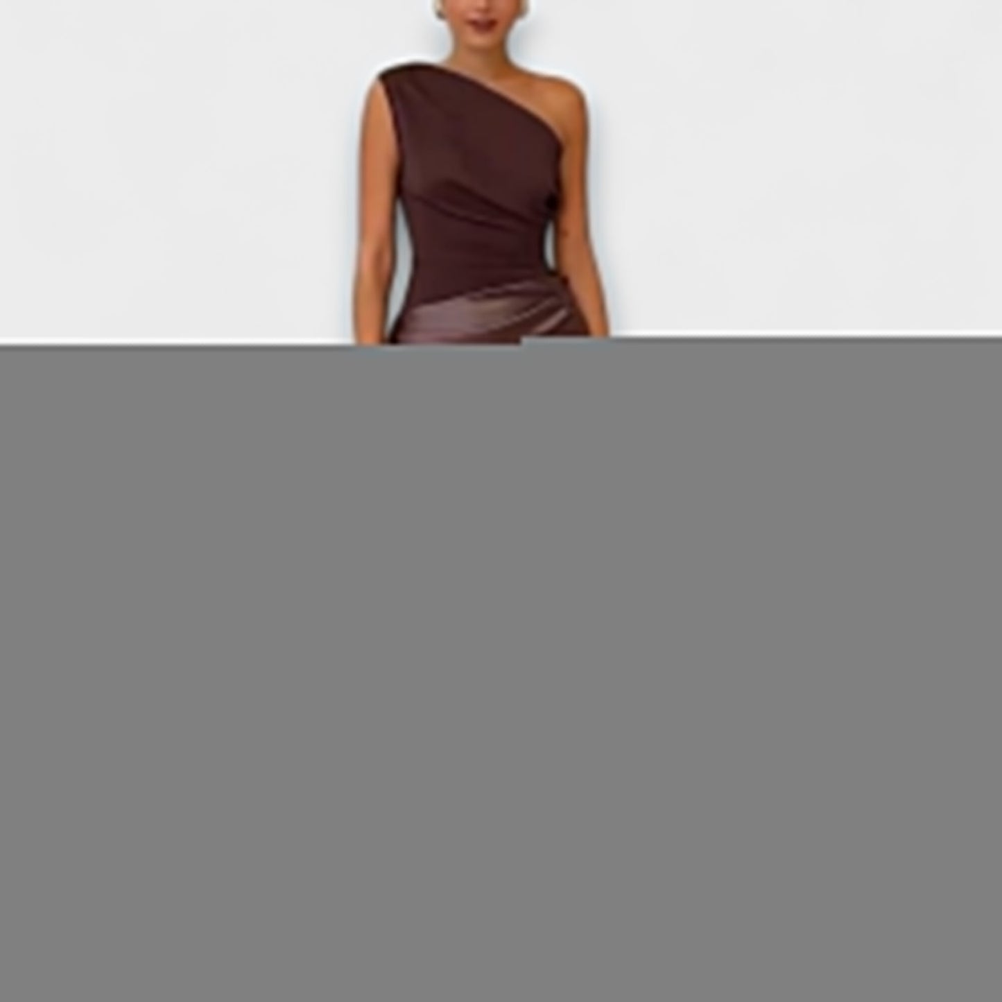 Asymmetric Maxi Dress with One Shoulder