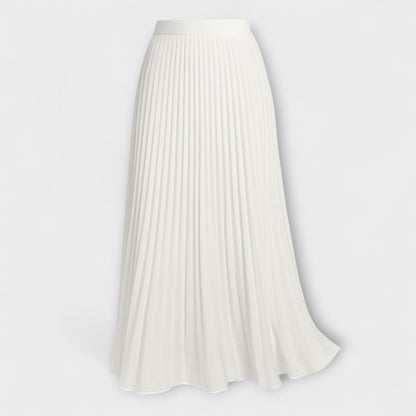 Apricot Pleated Maxi Skirt - Elegance and Comfort in Every Step