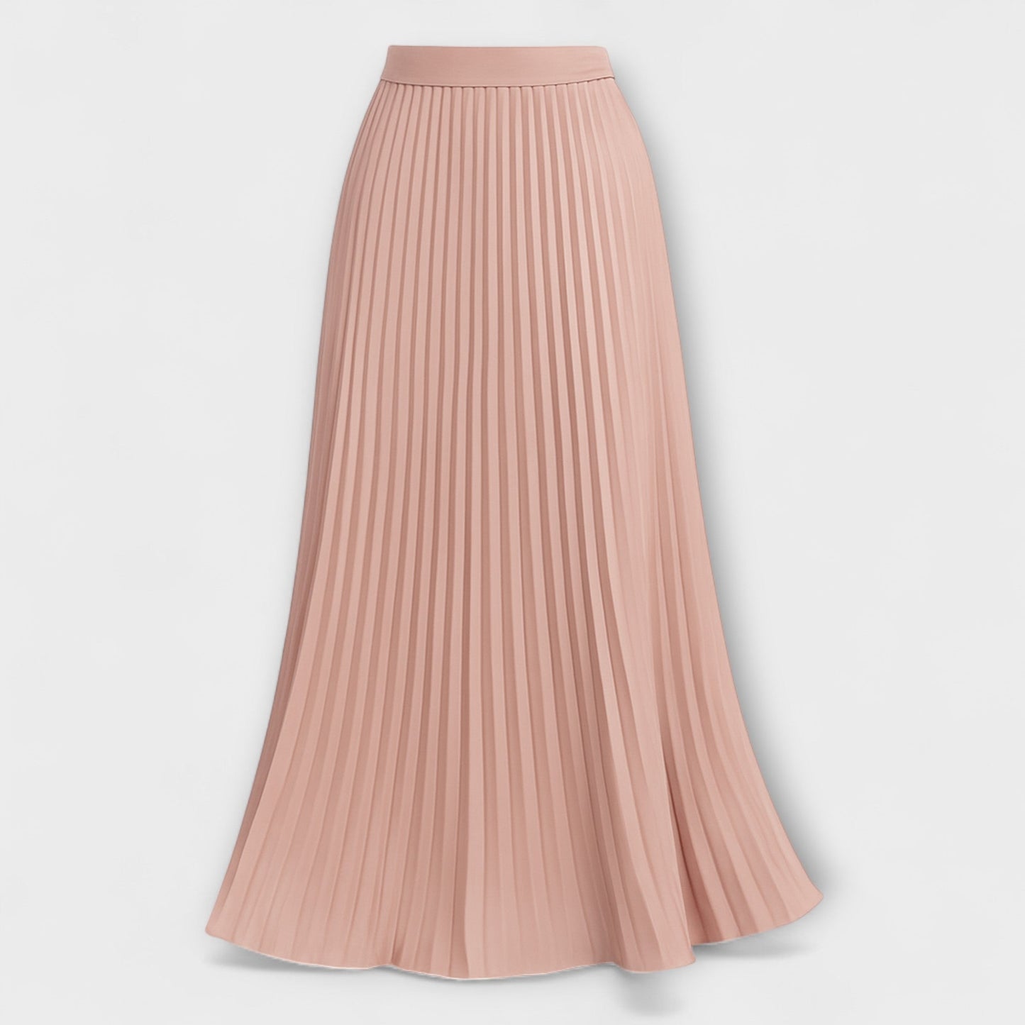 Apricot Pleated Maxi Skirt - Elegance and Comfort in Every Step