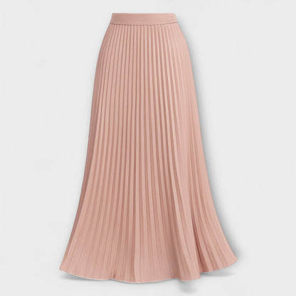 Apricot Pleated Maxi Skirt - Elegance and Comfort in Every Step