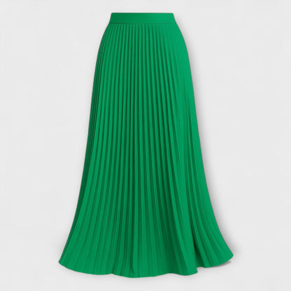 Apricot Pleated Maxi Skirt - Elegance and Comfort in Every Step